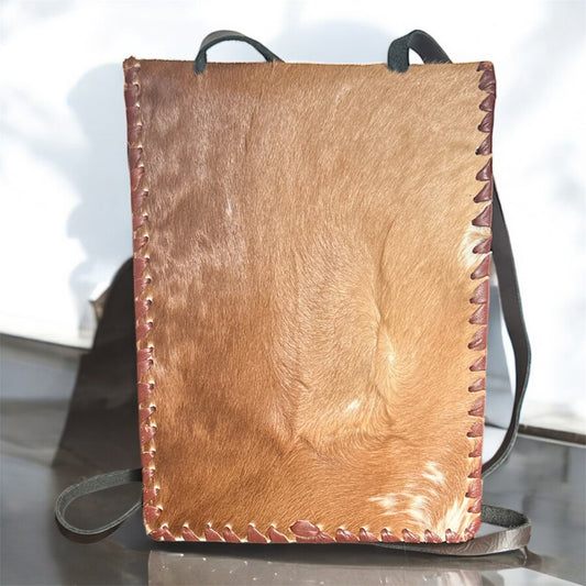 Brown Cowhide Crossbody Bag