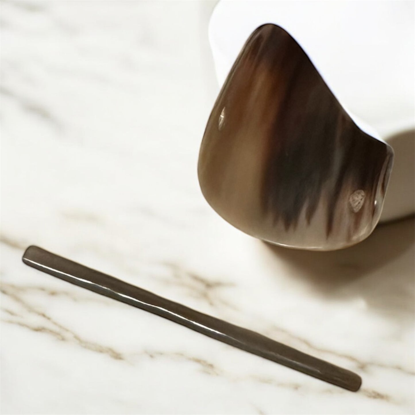 Handcrafted Cow Horn Hair Barrette With Stick
