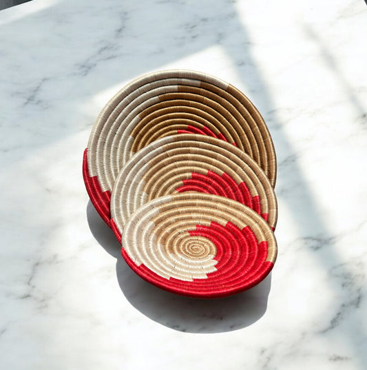 3- Piece Handmade Woven Basket - Made In Uganda