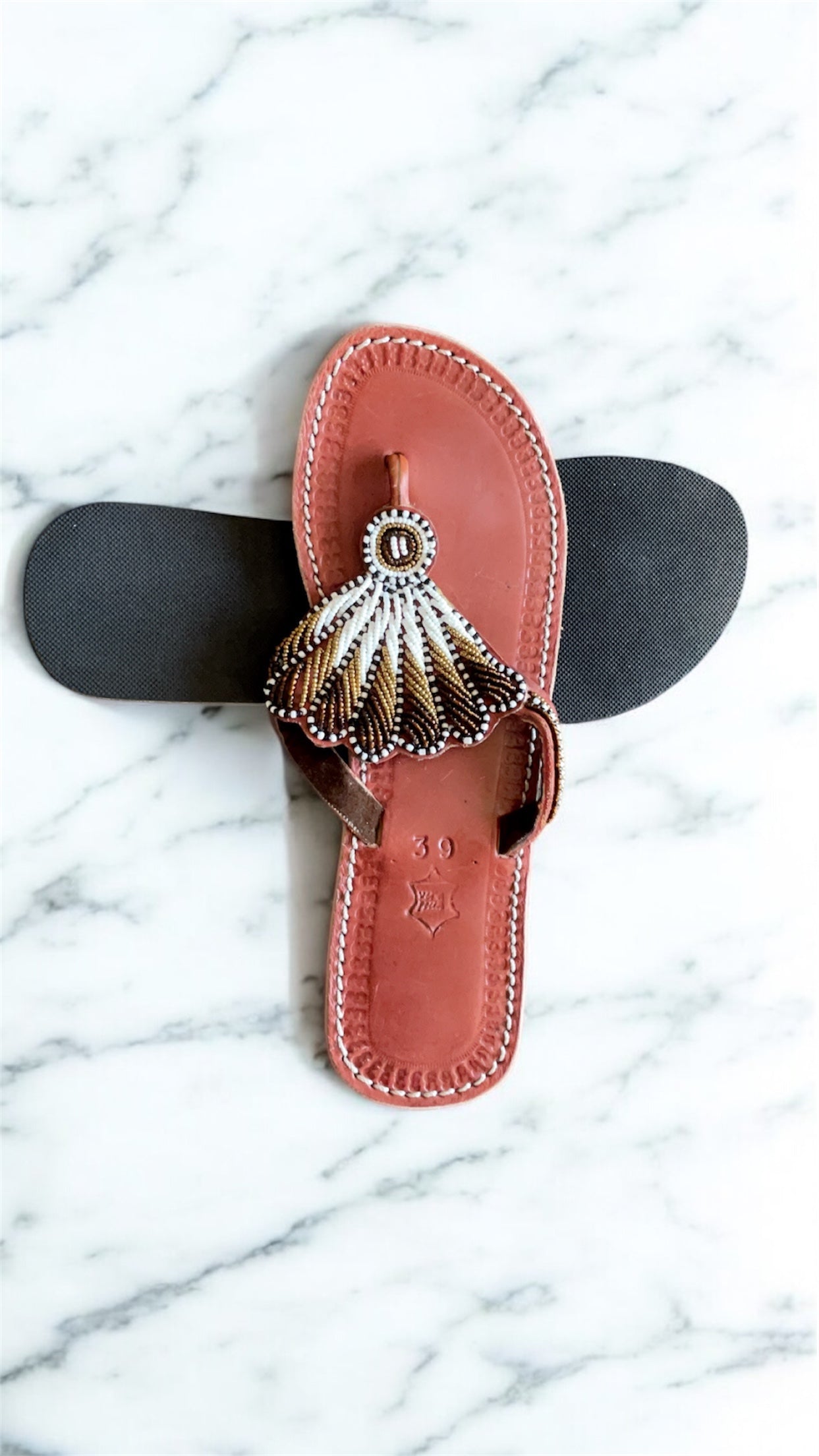 Women’s African Maasai Summer Beaded Sandals Size 8.5