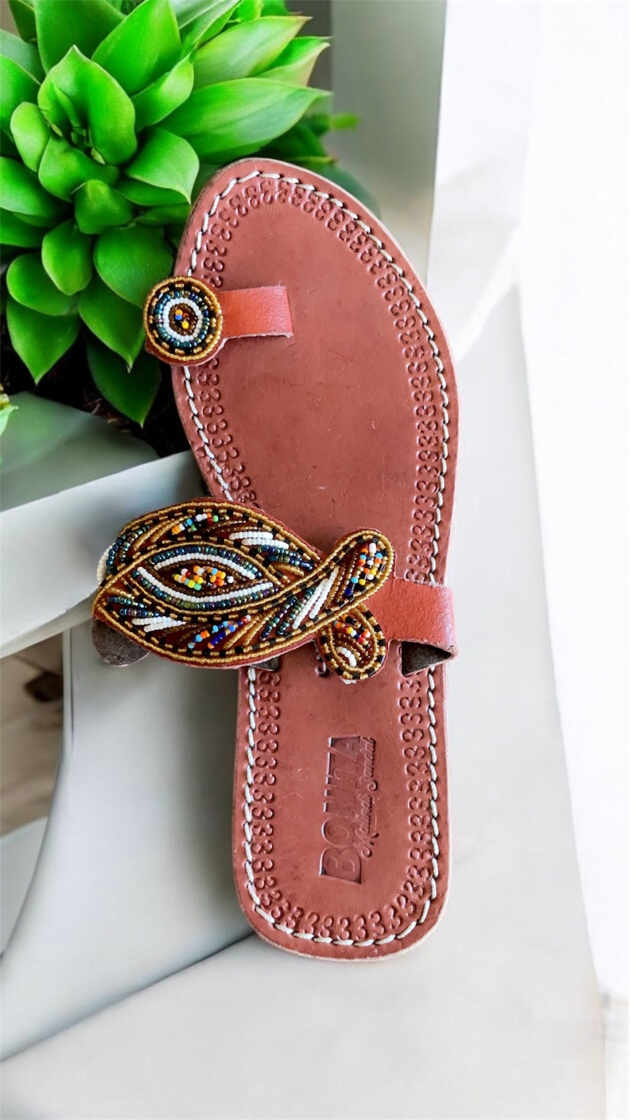 Women’s African Maasai Summer Beaded Sandals Size 8.5