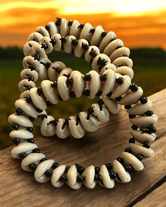 Ugandan Handmade Cowrie Shell Ensiimbi Bracelet