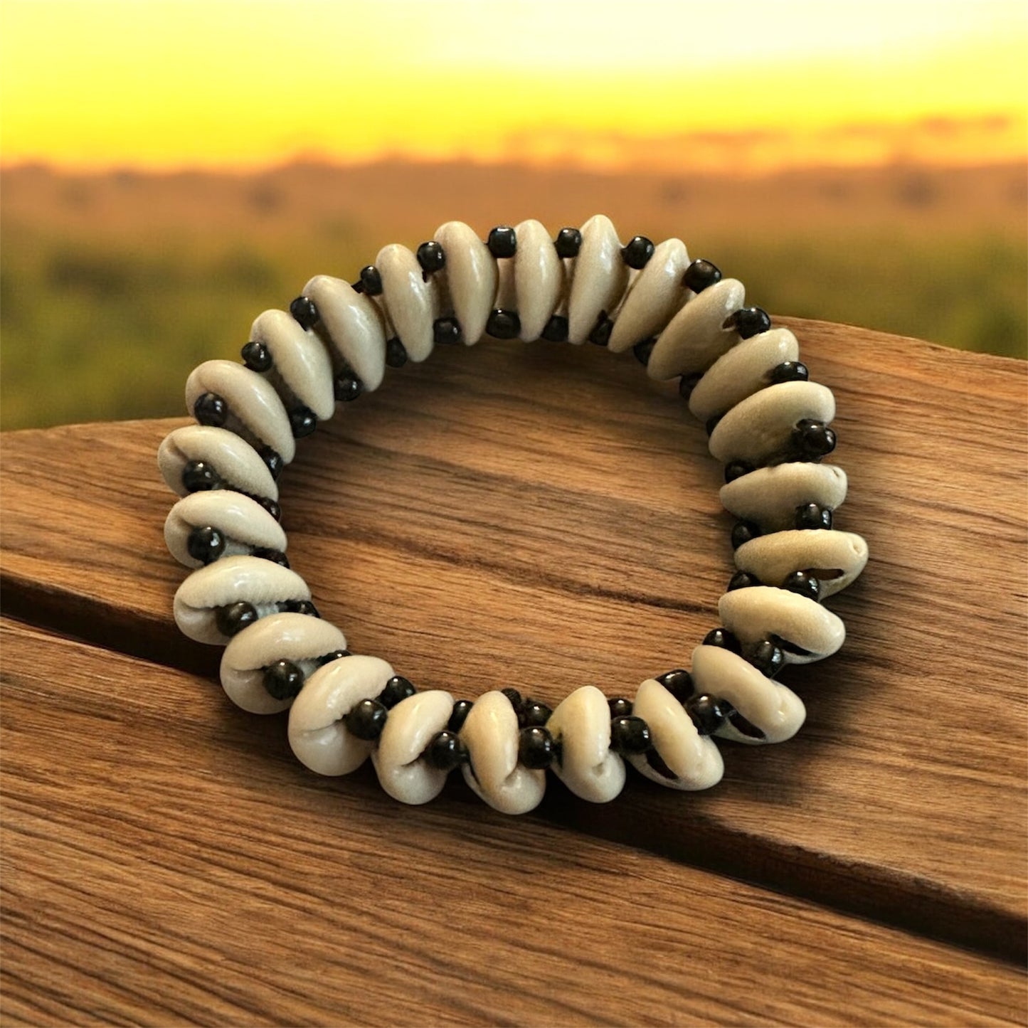 Ugandan Handmade Cowrie Shell Ensiimbi Bracelet