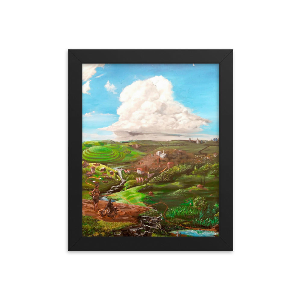 Uganda My Motherland – Framed Original Art Print, African Wall Decor
