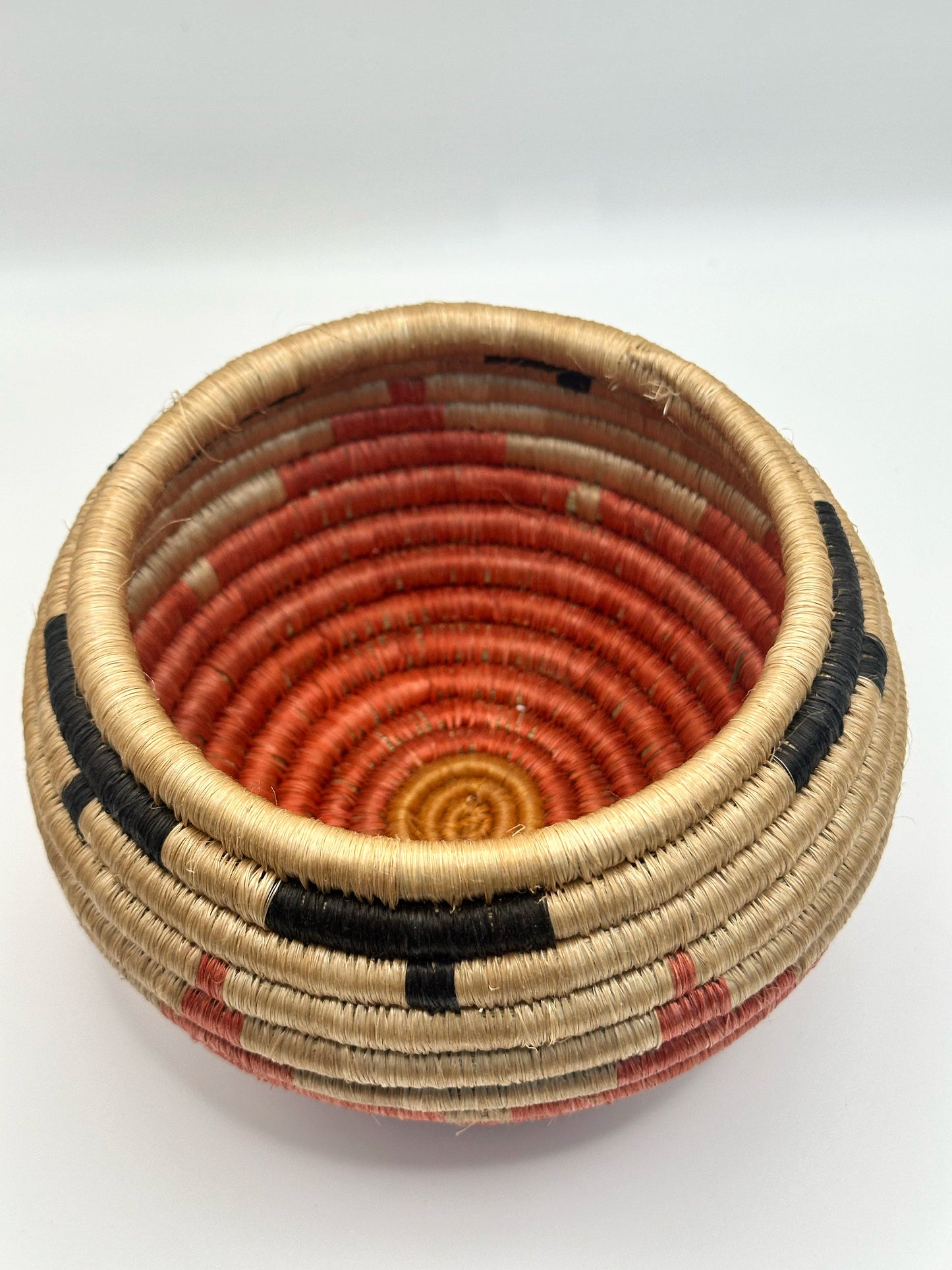 Handwoven African Sisal Trinket Basket