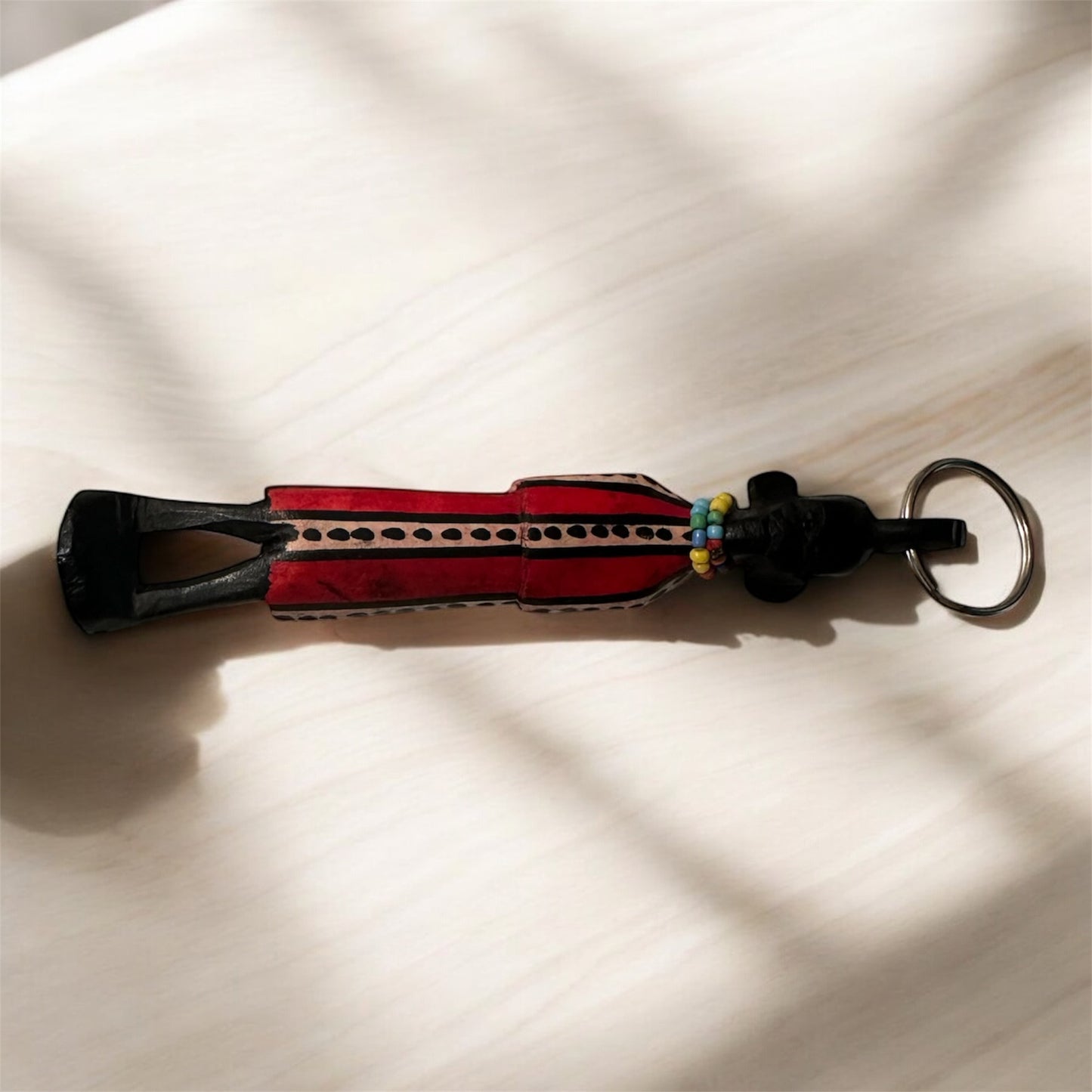 Handmade Wooden Keychain Set – Bundle of 3 Mixed African Designs | Ugandan Artisan Gift