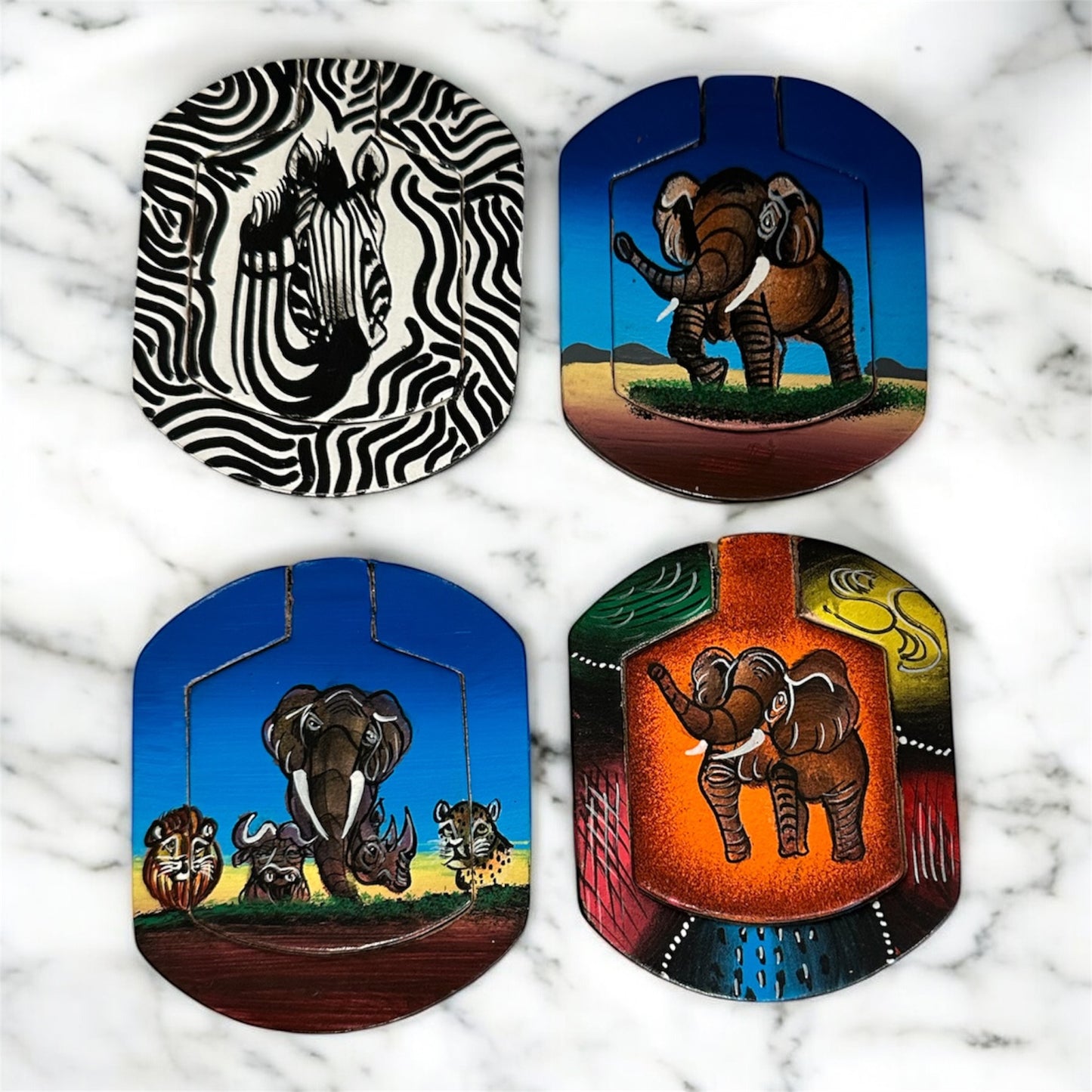 Wild Animal Handmade Pocket Mirrors