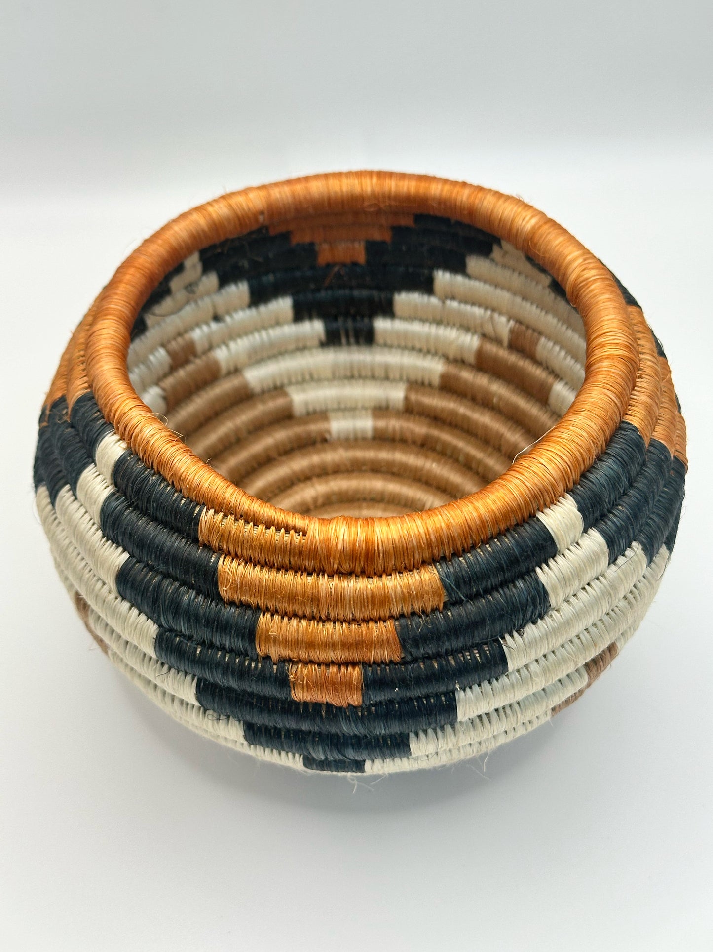Handwoven African Sisal Trinket Basket