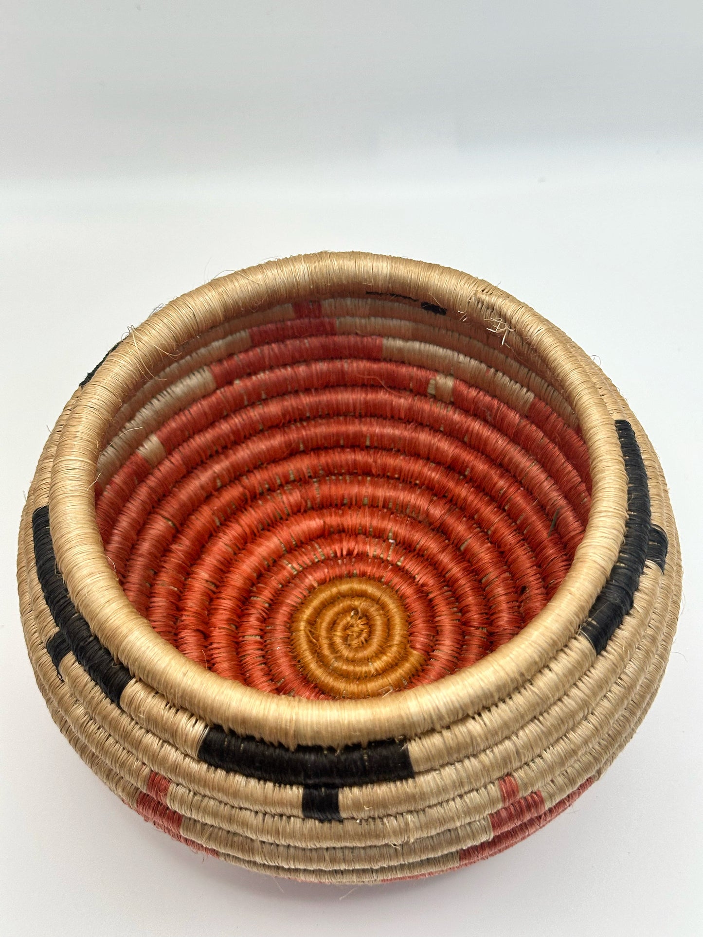 Handwoven African Sisal Trinket Basket