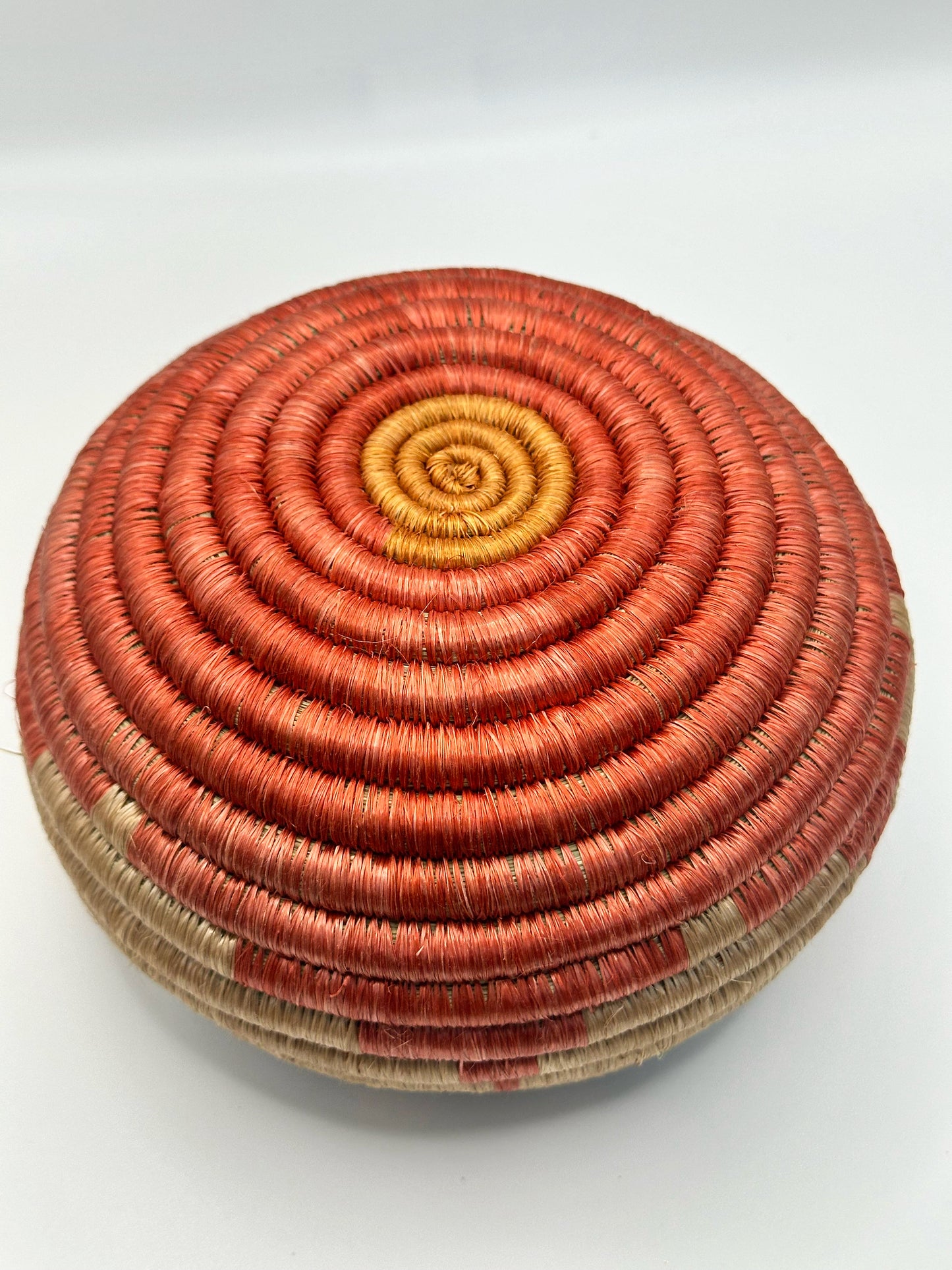 Handwoven African Sisal Trinket Basket