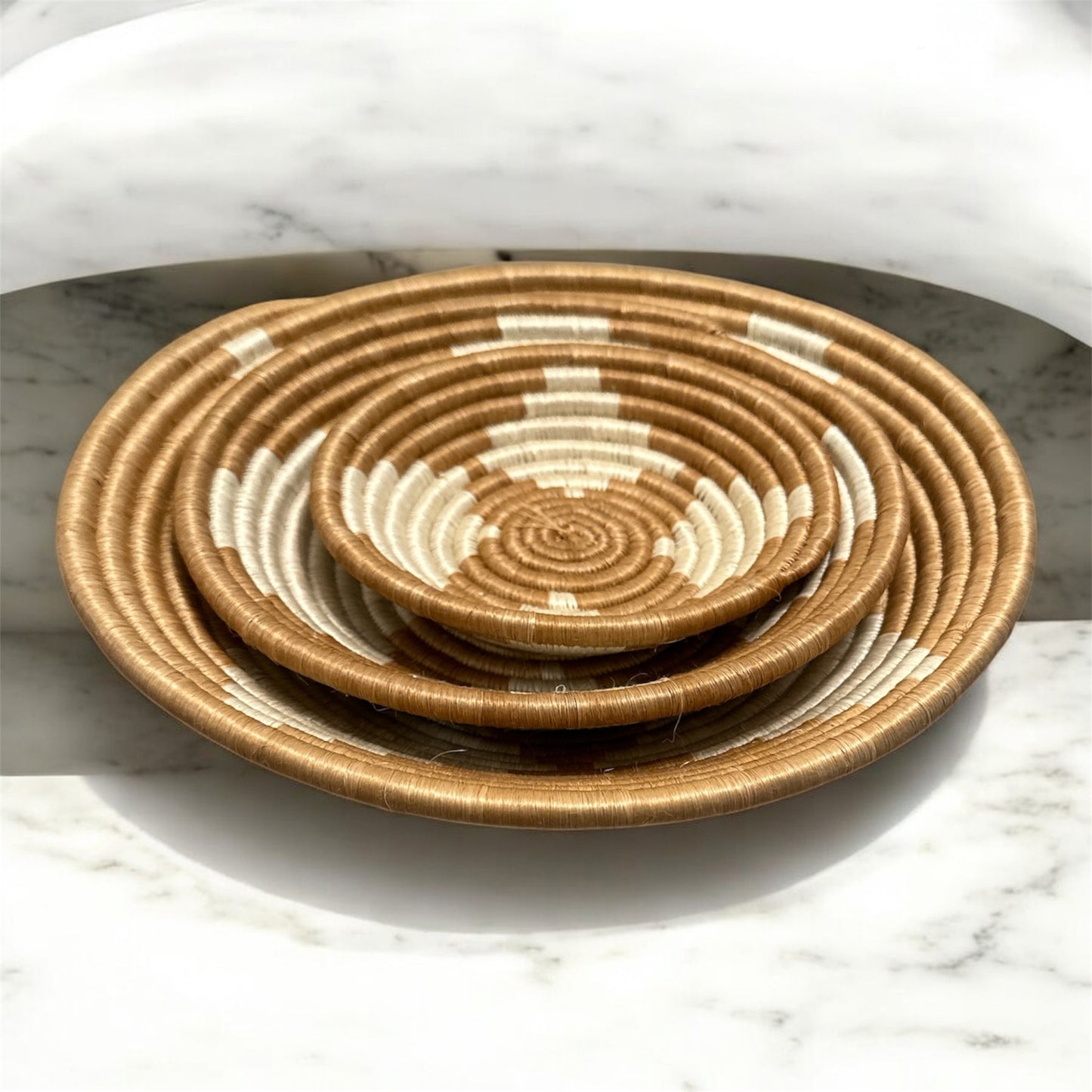 3- Piece Handmade Woven Basket - Made In Uganda