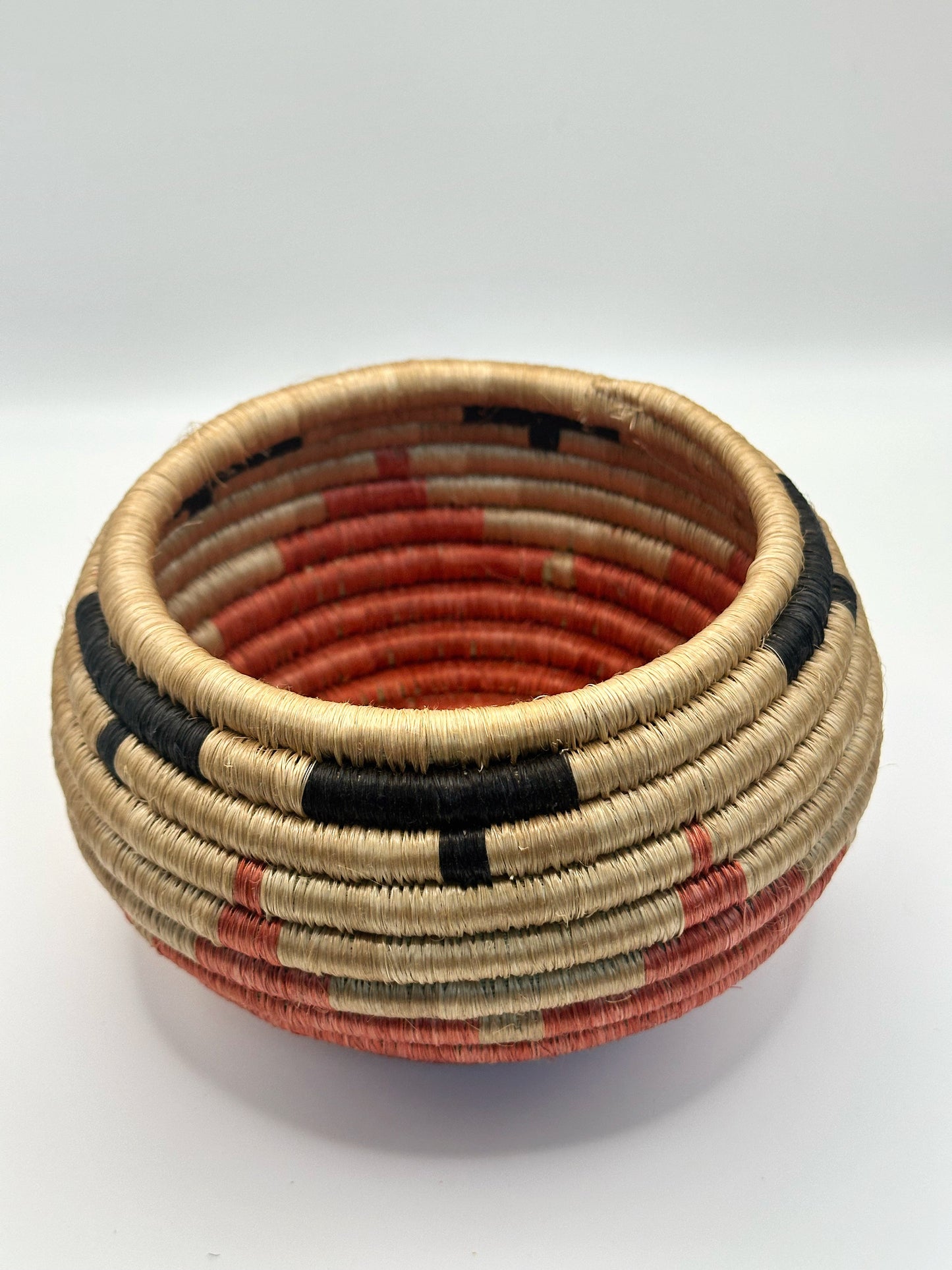 Handwoven African Sisal Trinket Basket
