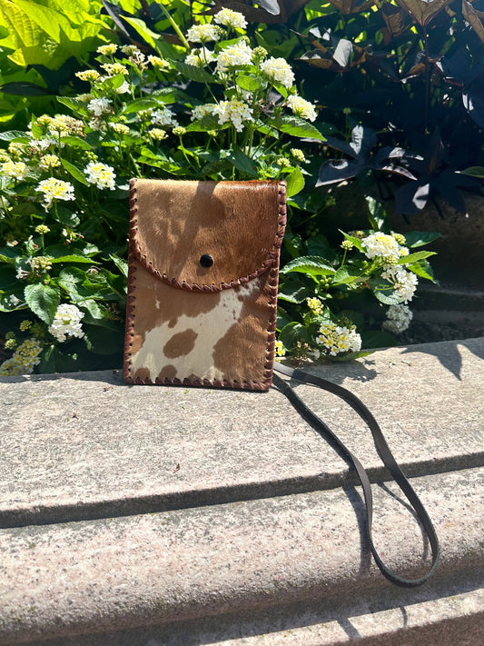 Brown Cowhide Crossbody Bag