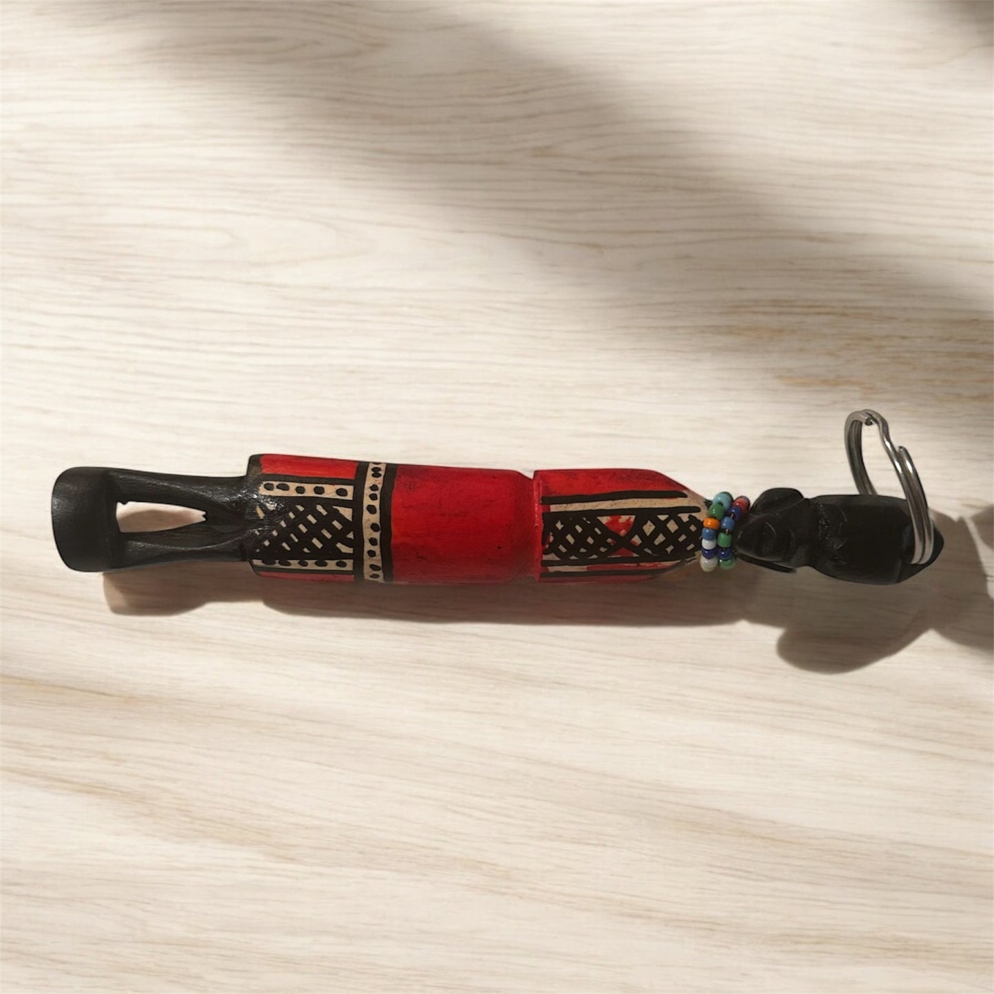 Handmade Wooden Keychain Set – Bundle of 3 Mixed African Designs | Ugandan Artisan Gift