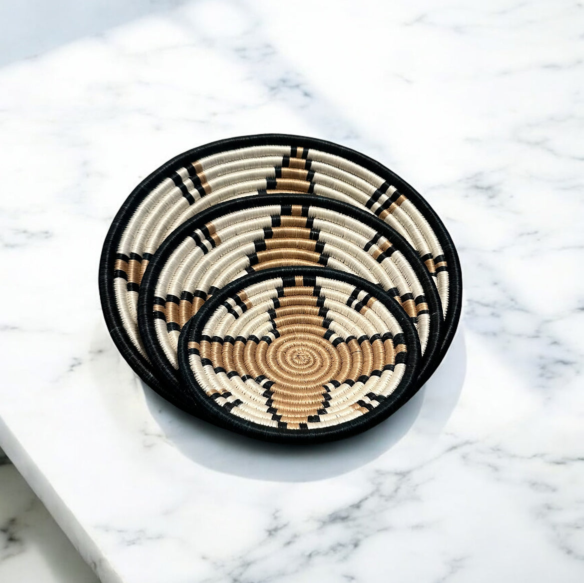 3- Piece Handmade Woven Basket - Made In Uganda