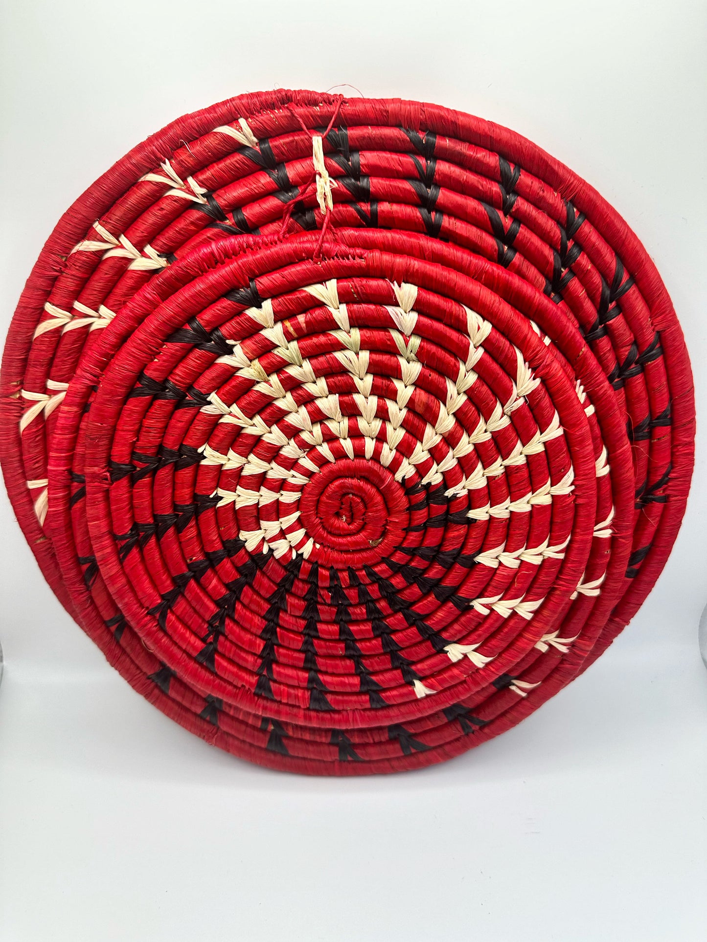 Set of 3 African Wall Decor, Woven Wall Baskets, Decorative Wall Hanging Baskets