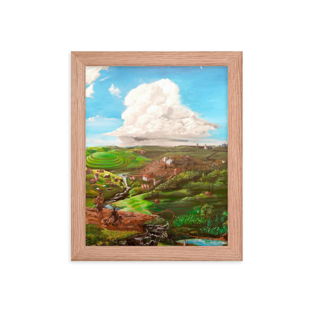 Uganda My Motherland – Framed Original Art Print, African Wall Decor